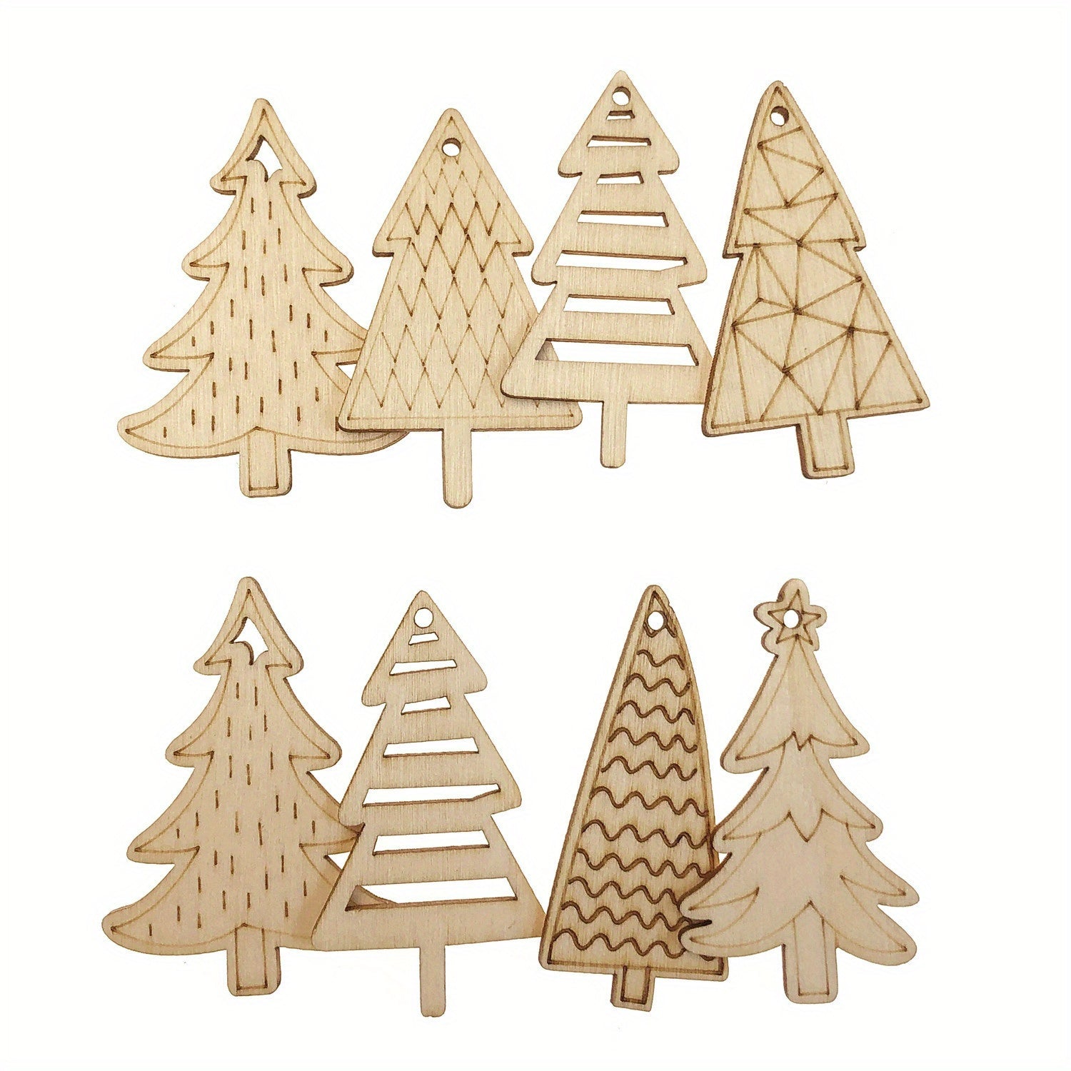 Wooden Christmas Tree Shaped DIY Painting Ornaments - Handcrafted Hanging Decorations for Holiday Party - Unfinished Wood Pendant for Creative Graffiti, Easter, Halloween, Thanksgiving, and Valentines-day Celebrations Wooden Christmas Tree Shaped DIY Painting Ornaments - Handcrafted Hanging Decorations for Holiday Party - Unfinished Wood Pendant for Creative Graffiti, Easter, Halloween, Thanksgiving, and Valentines-day Celebrations